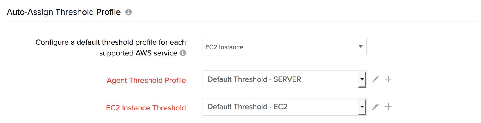 Configure a new default threshold profile
