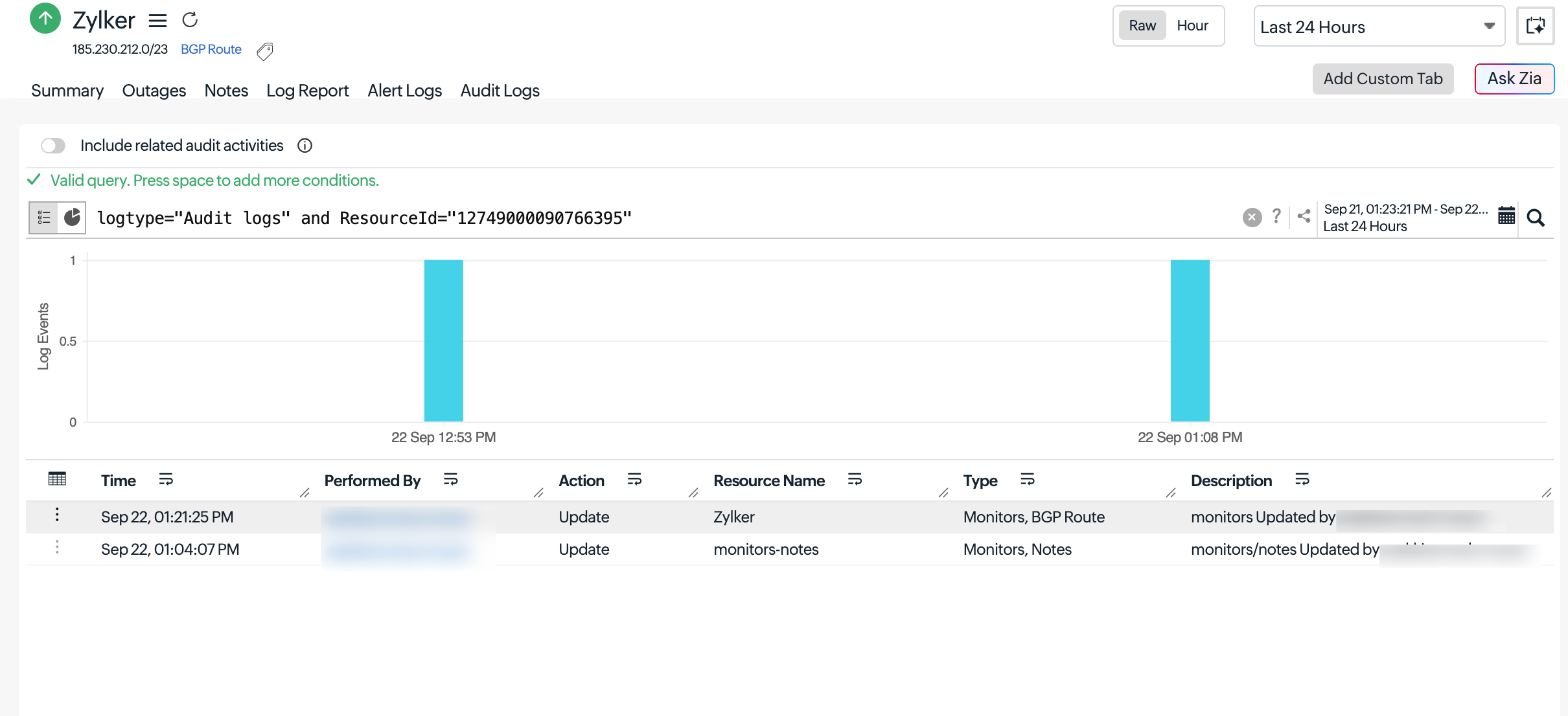 Audit Log