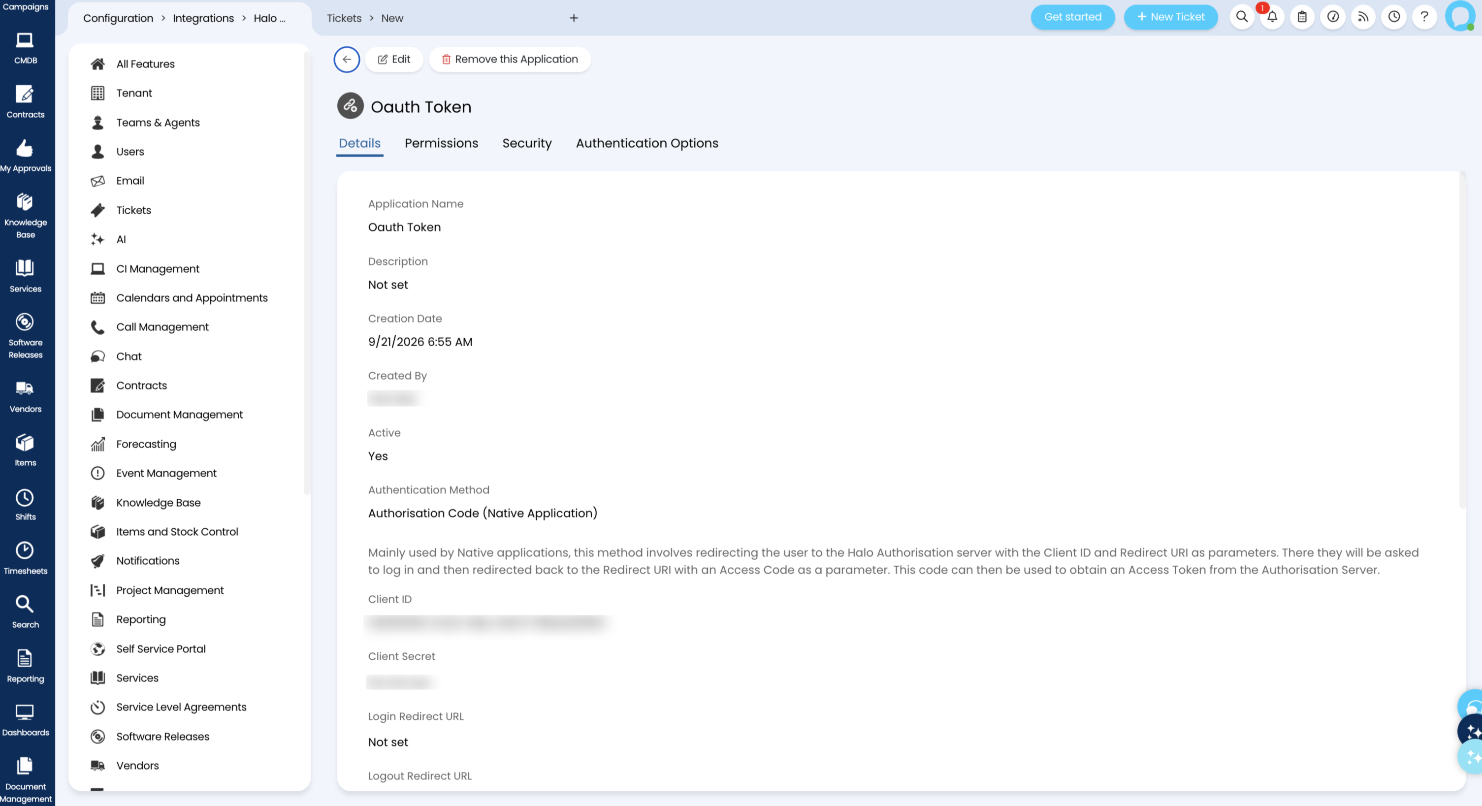 HaloITSM OAuth