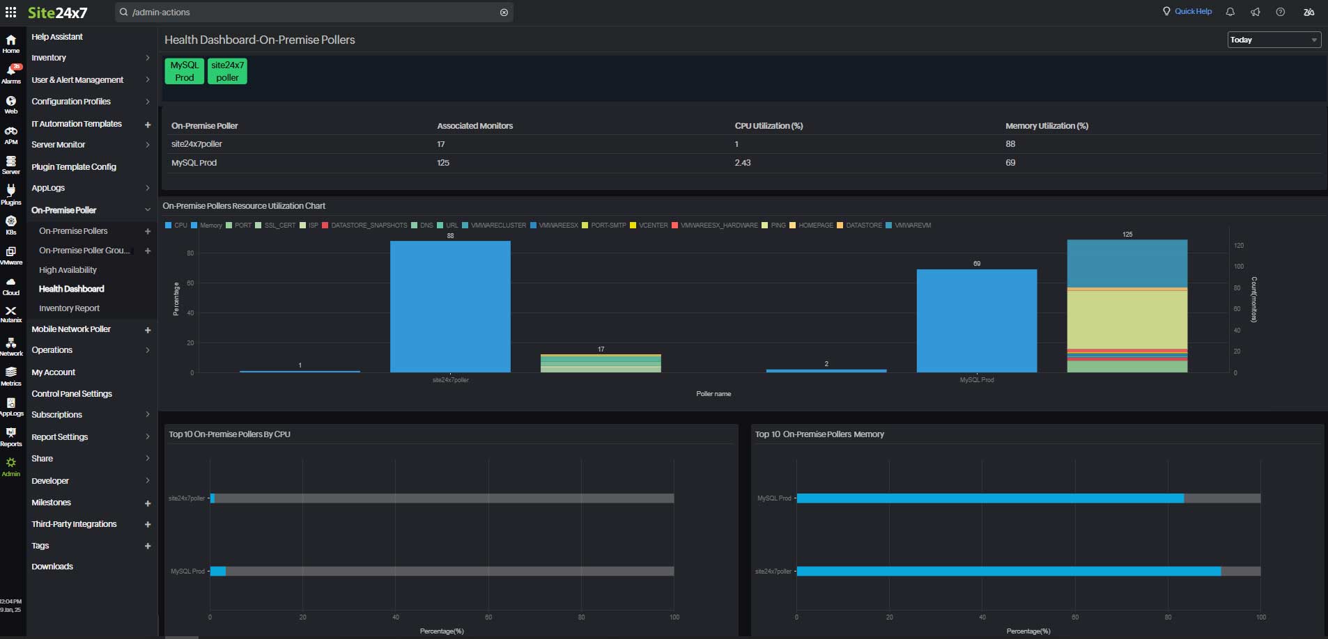 On-Premise Poller Health Dashboard