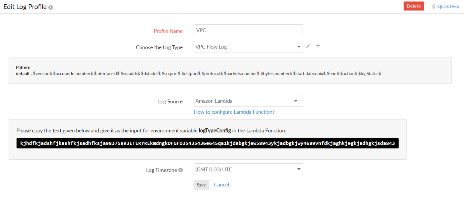 logTypeConfig key